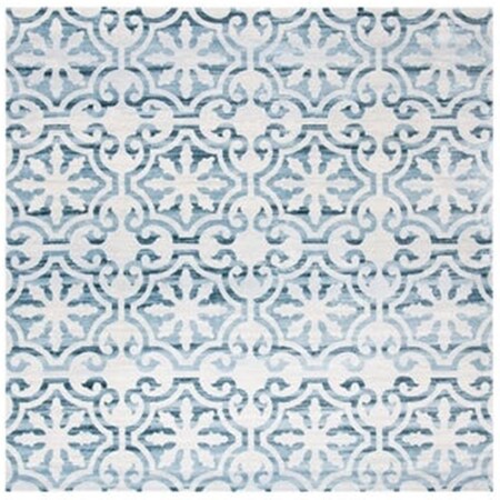 Safavieh 6 ft. 7 in. x 6 ft. 7 in. Isabella Square Power Loomed RugNavy & Ivory ISA956N-7SQ